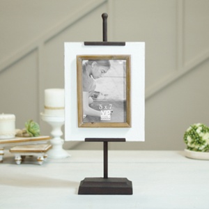 VIP Home & Garden - Wholesale Picture Frame - VIP Wood 19.2 in. White 5x7 Photo Frame with Stand1