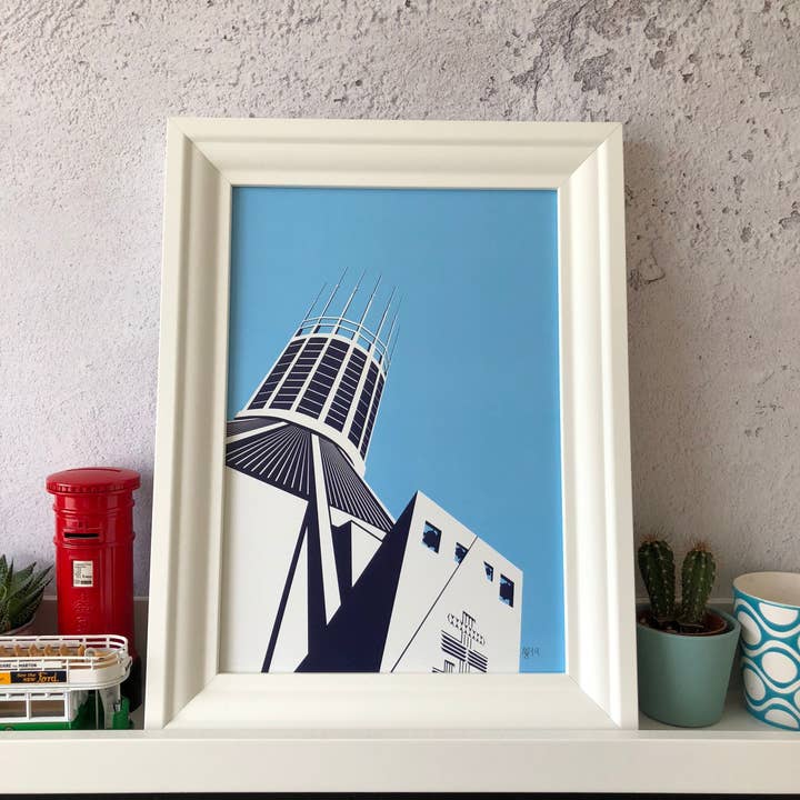 Liverpool Metropolitan Cathedral Print for wholesale by Mockup Goods Co.