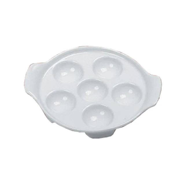 EcoQuality - Wholesale Dish - 8 1/2" Round Escargot Dish Porcelain White0