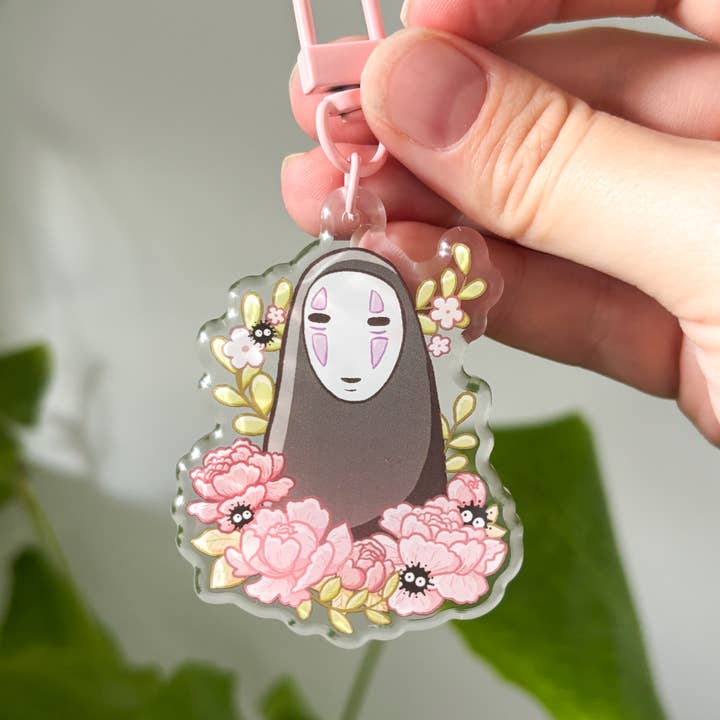 Sarah May Arts - Wholesale Keychain - Women's - Faceless Acrylic Charm | Cute Anime Floral Keychain7