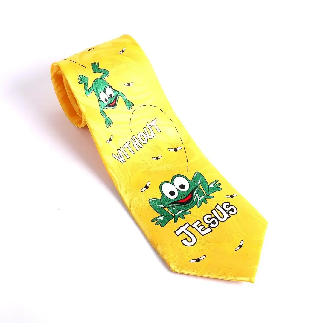 Swanson Christian Products - Vente Cravate – homme - Cravate en polyester Ne pas croasser sans Jésus5