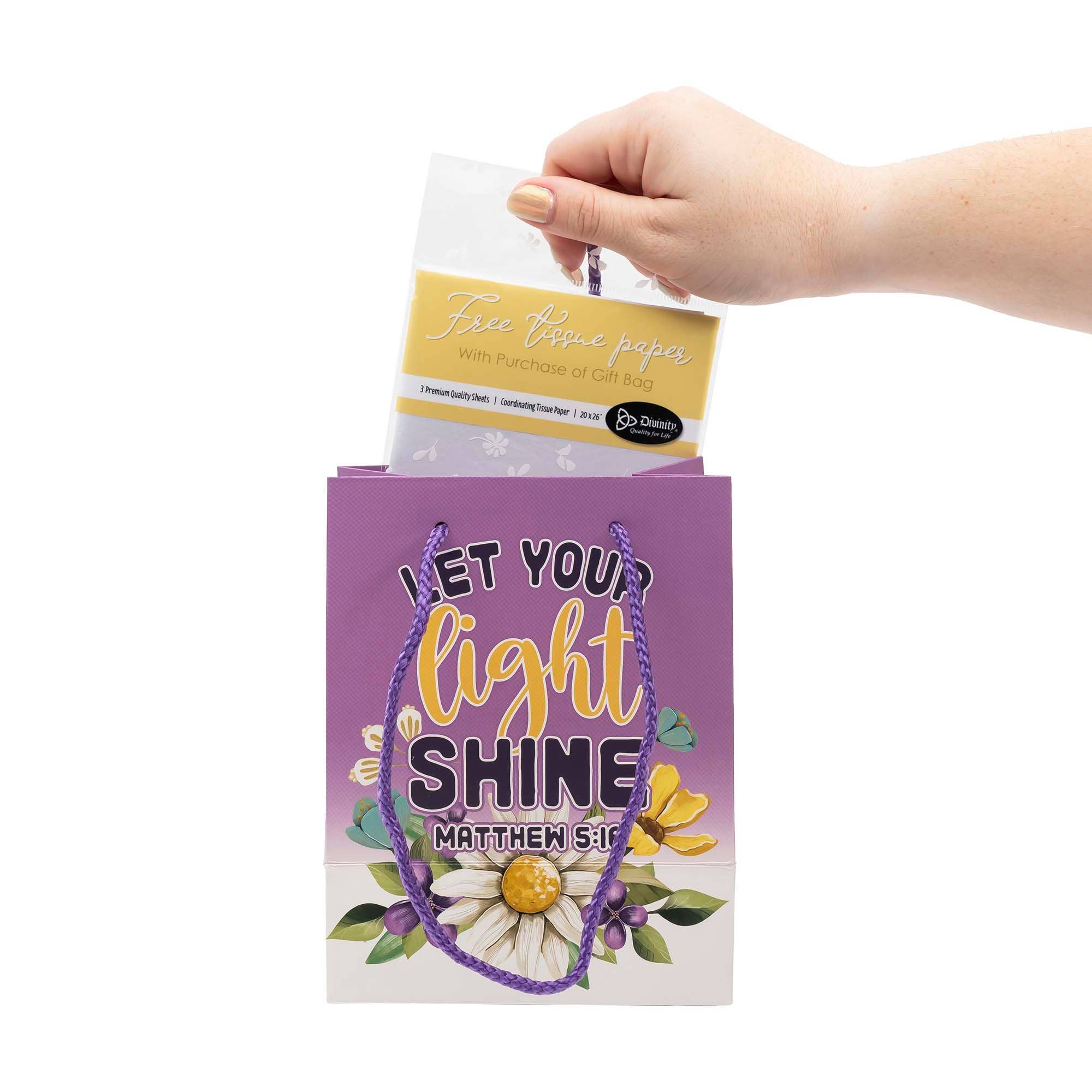 Divinity Boutique - Wholesale Gift Bag - Gift Bag: Let Your Light Shine(Matthew 5:16)3