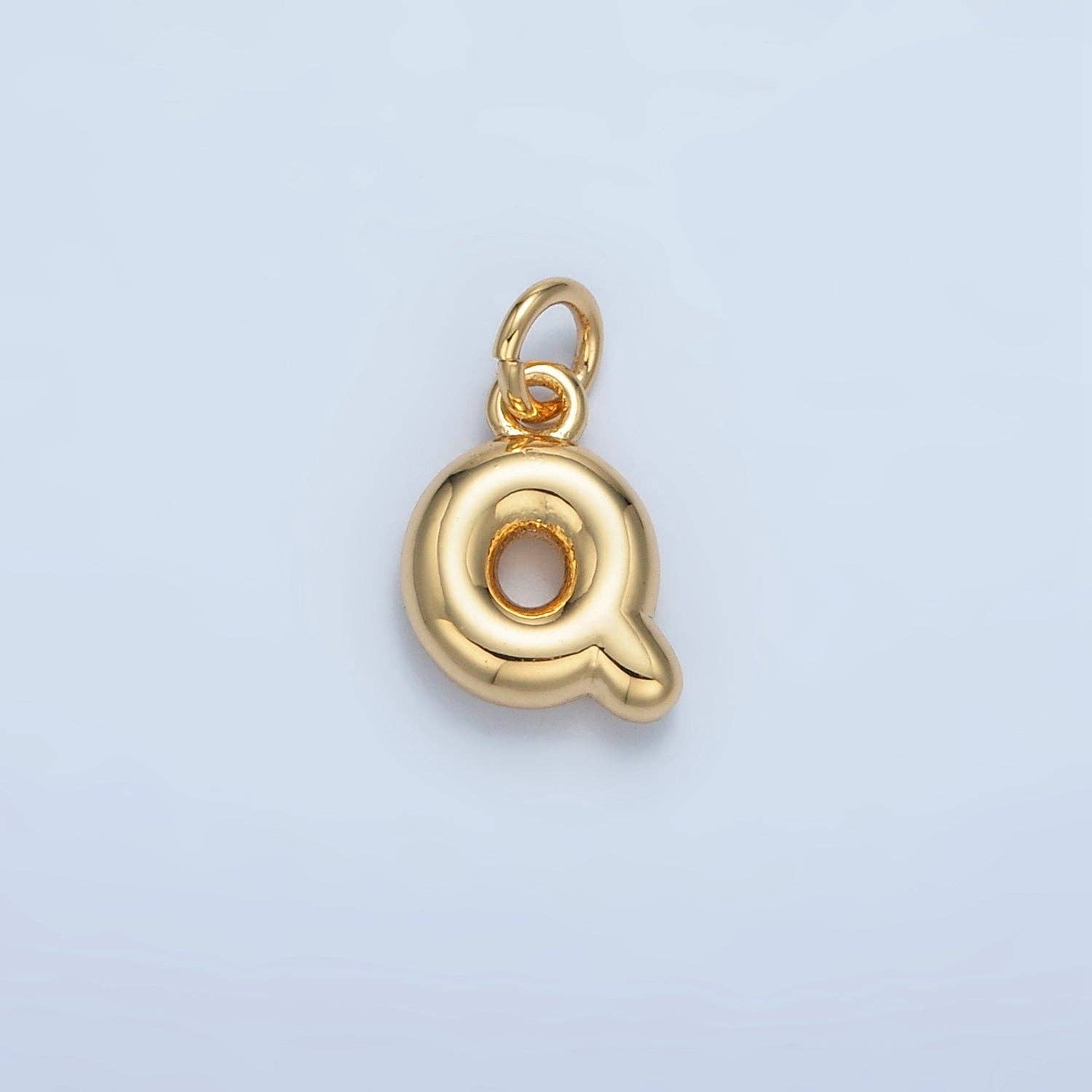Aim Eternal - Wholesale Individual Charm/Pendant - 16K Gold Filled 10mm Initial Letter Chubby Balloon Mini Charm | A1591 - A160316