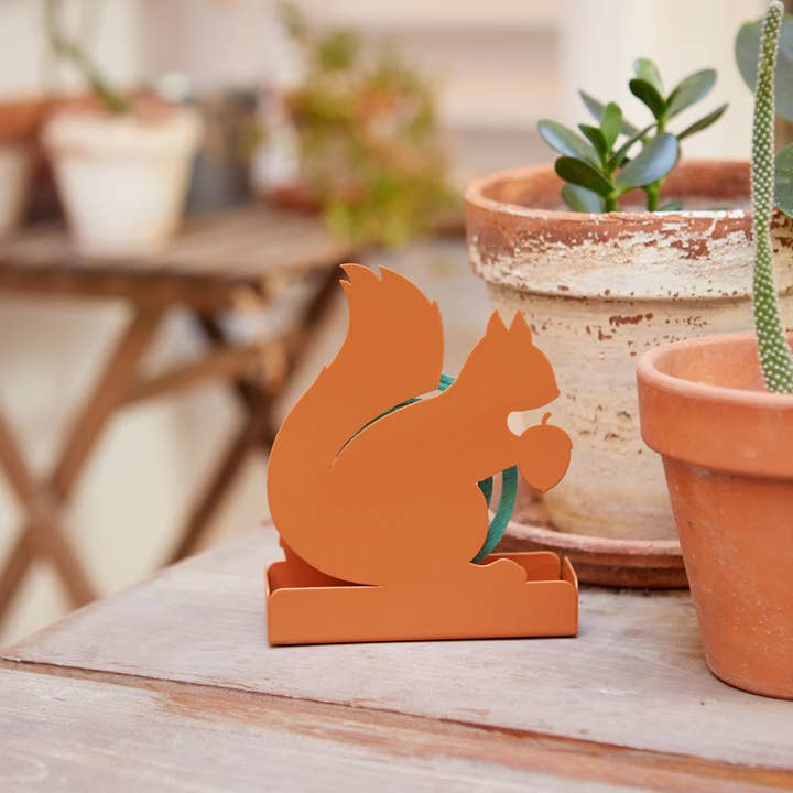 Balvi - Wholesale Outdoor Ornament/Decor - Mosquito spiral holder, Squirrel, brown, metal