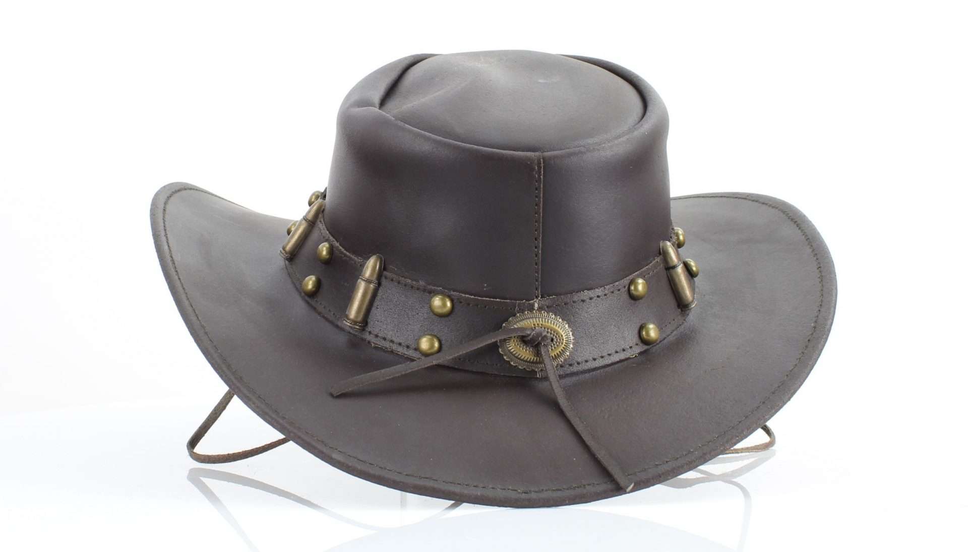 Leather Impressions Inc - Wholesale Cowboy Hat - Unisex - Shapeable Cowboy Hat with 12 Gauge Bullet Slice & Embellishe14