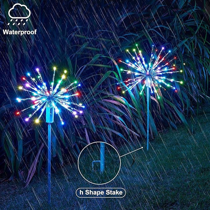 LIGHTSHARE - Wholesale Outdoor/Lawn Light - Starburst Light Lighted Ball LED Firework Lights White Twink27