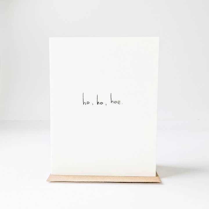 Ho Ho Hoe Card for wholesale by under the stairs paper co.