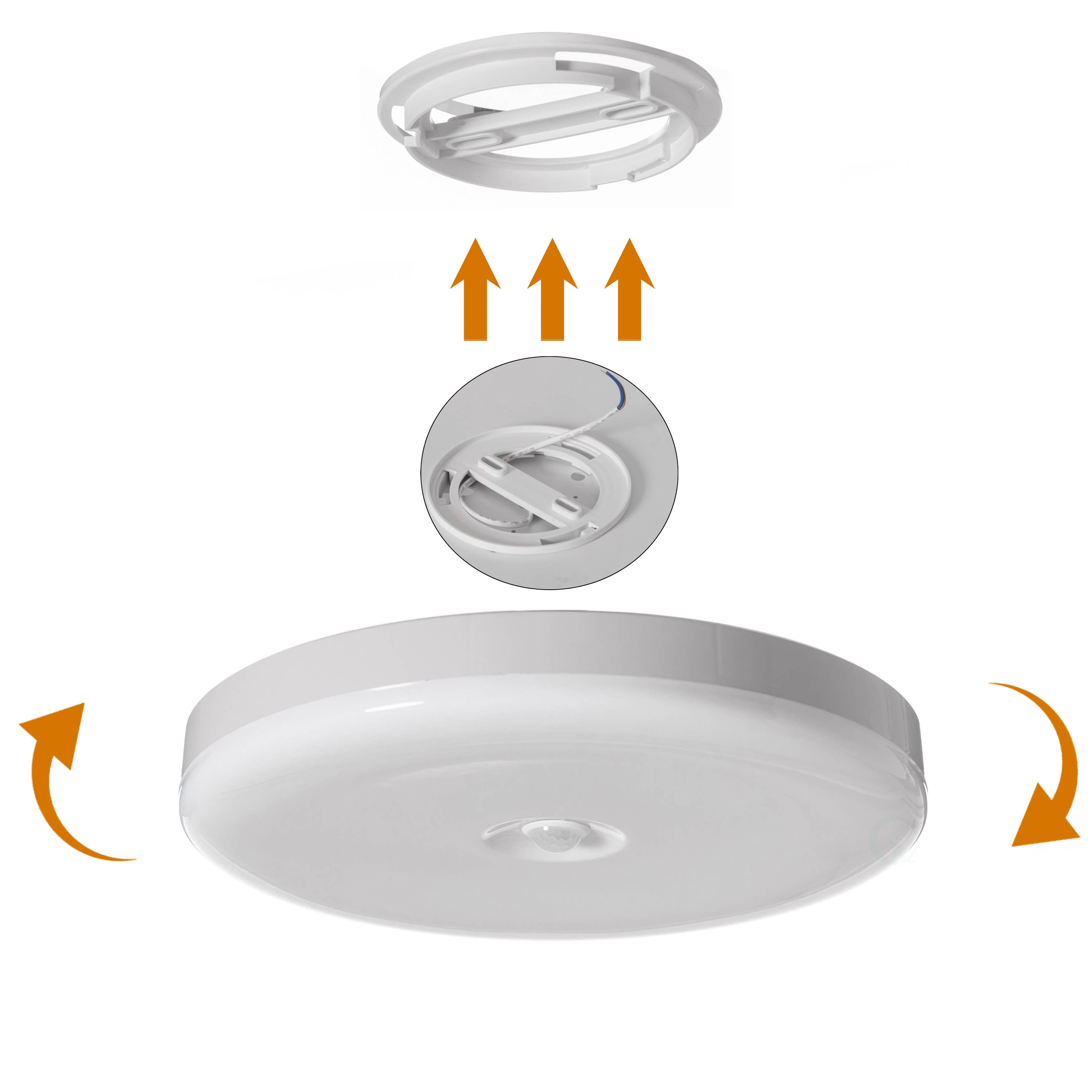 Quickway Imports – wholesale Chandelier/hanging light – White Round 12 Inch Motion Sensor LED Ceiling Light Flush Mo4