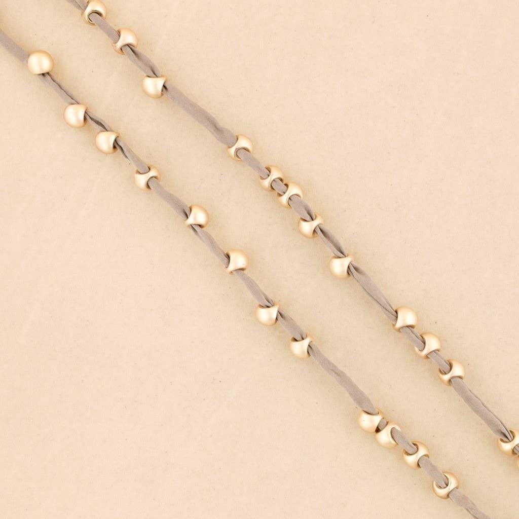 Sonata - Wholesale Snap Jewelry - Imitation Metal Ball Long Necklace1