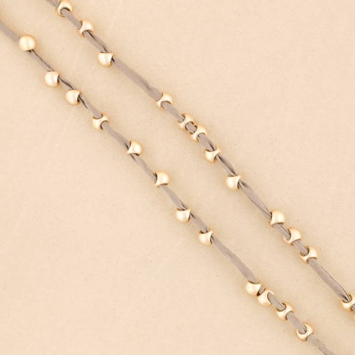 Sonata - Wholesale Snap Jewelry - Imitation Metal Ball Long Necklace1