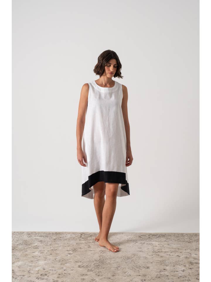 LUXMII – Großhandel Kleid – Damen – Illya Midi Kleid Weiß II4