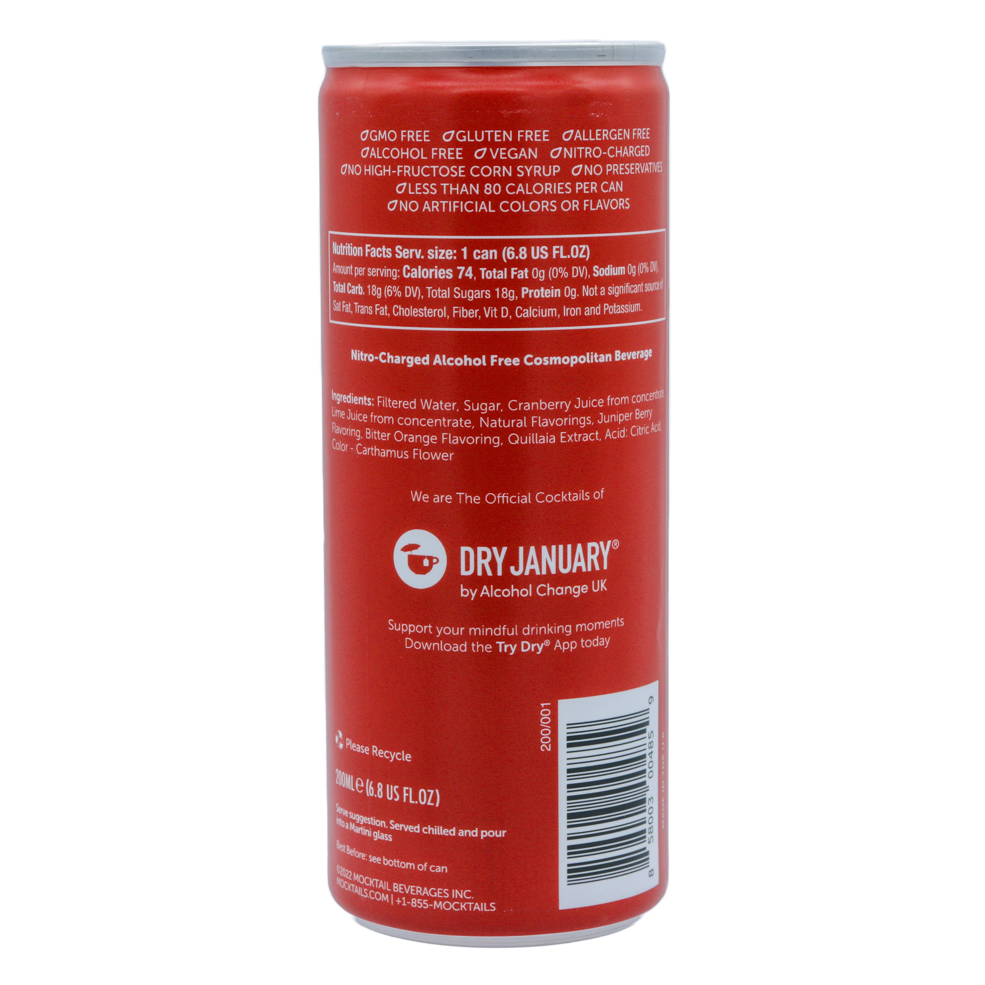 NITRO Mocktails - Wholesale Non-Alcoholic Aperitif/Mocktail - Non-Alcoholic Mockapolitan - Nitro 4PK2