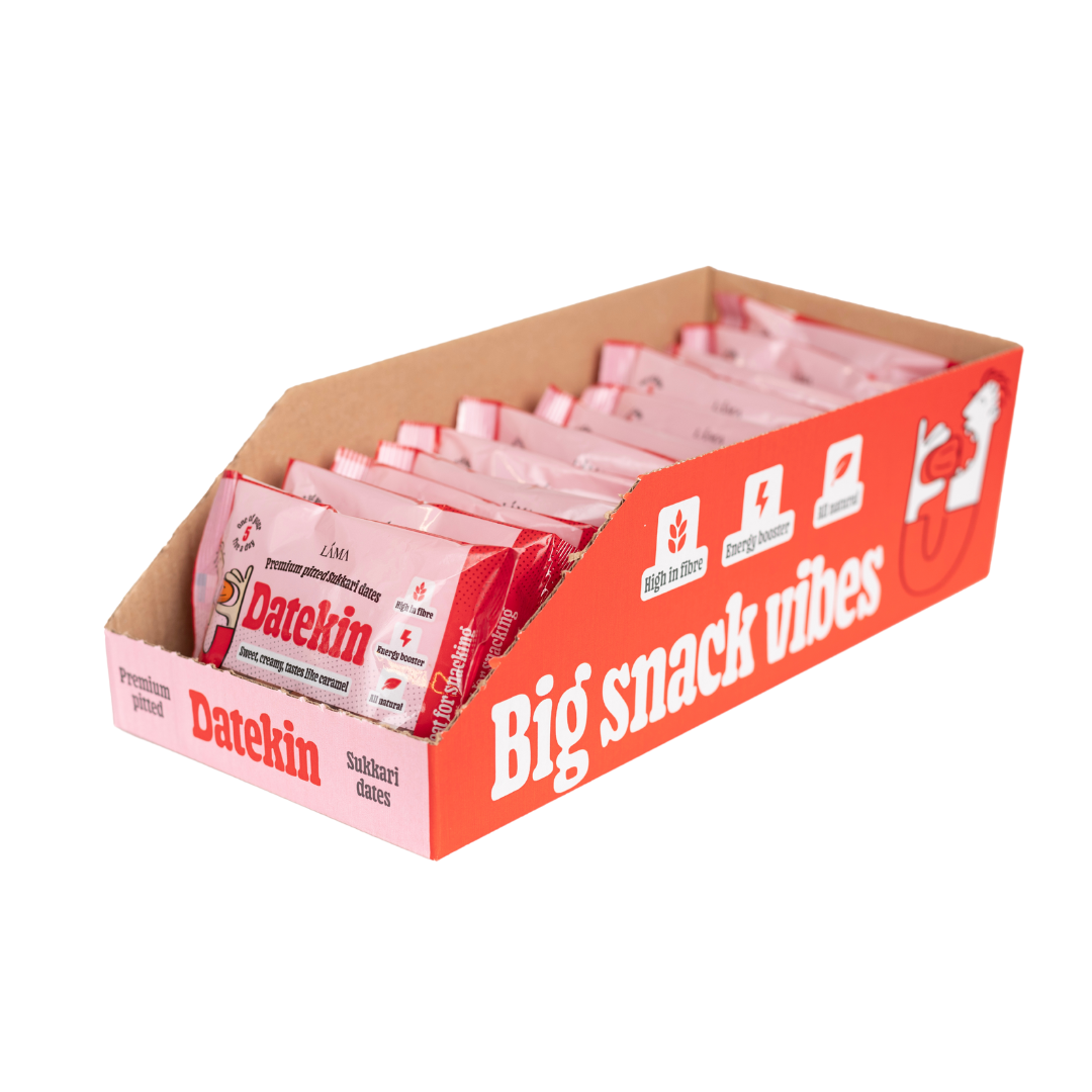 Lama Trading Company LTD – wholesale Dried/dehydrated fruit – Datekin Premium Pitted Sukkari Dates (12x60g Pack)3