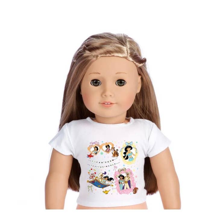 Retro Flying Princess 18" Doll & Kids Matching T-Shirts #2 for wholesale by Hatch & Hug