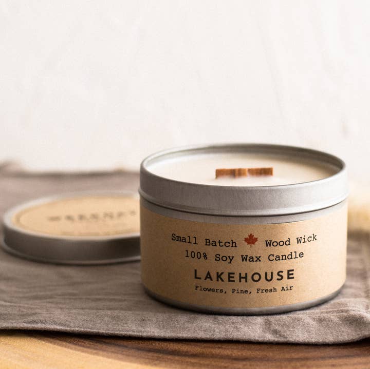 Weekday Candles - Wholesale Travel Candles - Lakehouse Cabin Candle Tin 0