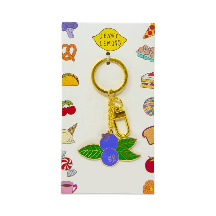 Jenny Lemons - Wholesale Keychain - Women's - Blueberry Enamel Bag Charm & Key Chain2