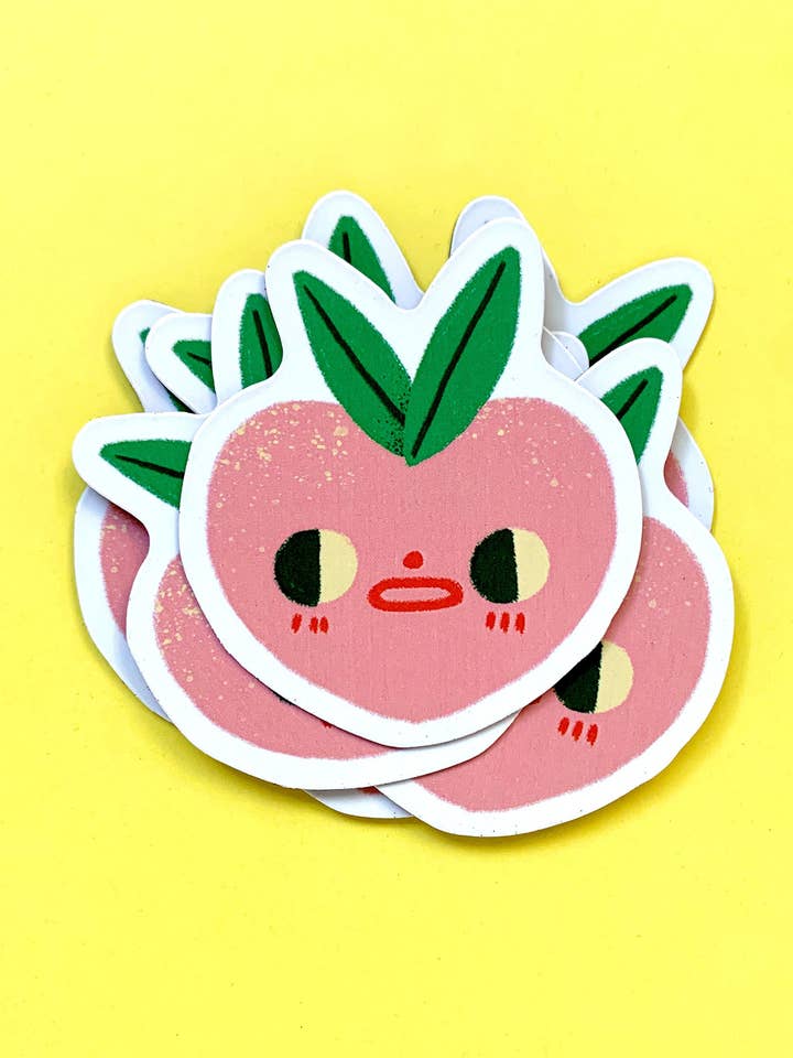 Peach - Fridge Magnet for wholesale by Hannakin
