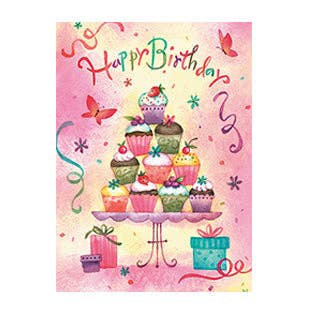 Stacked Cupcakes - Faith Birthday Fun Card for wholesale by Legacy