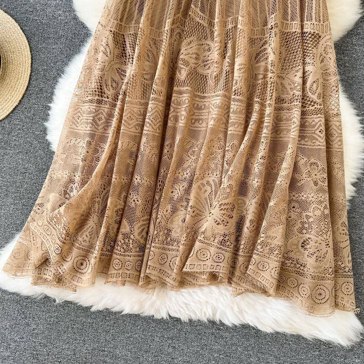 PEACH ACCESSORIES - Wholesale Skirt - Women's - Bohemian Rhapsody Lace Skirt SK2087