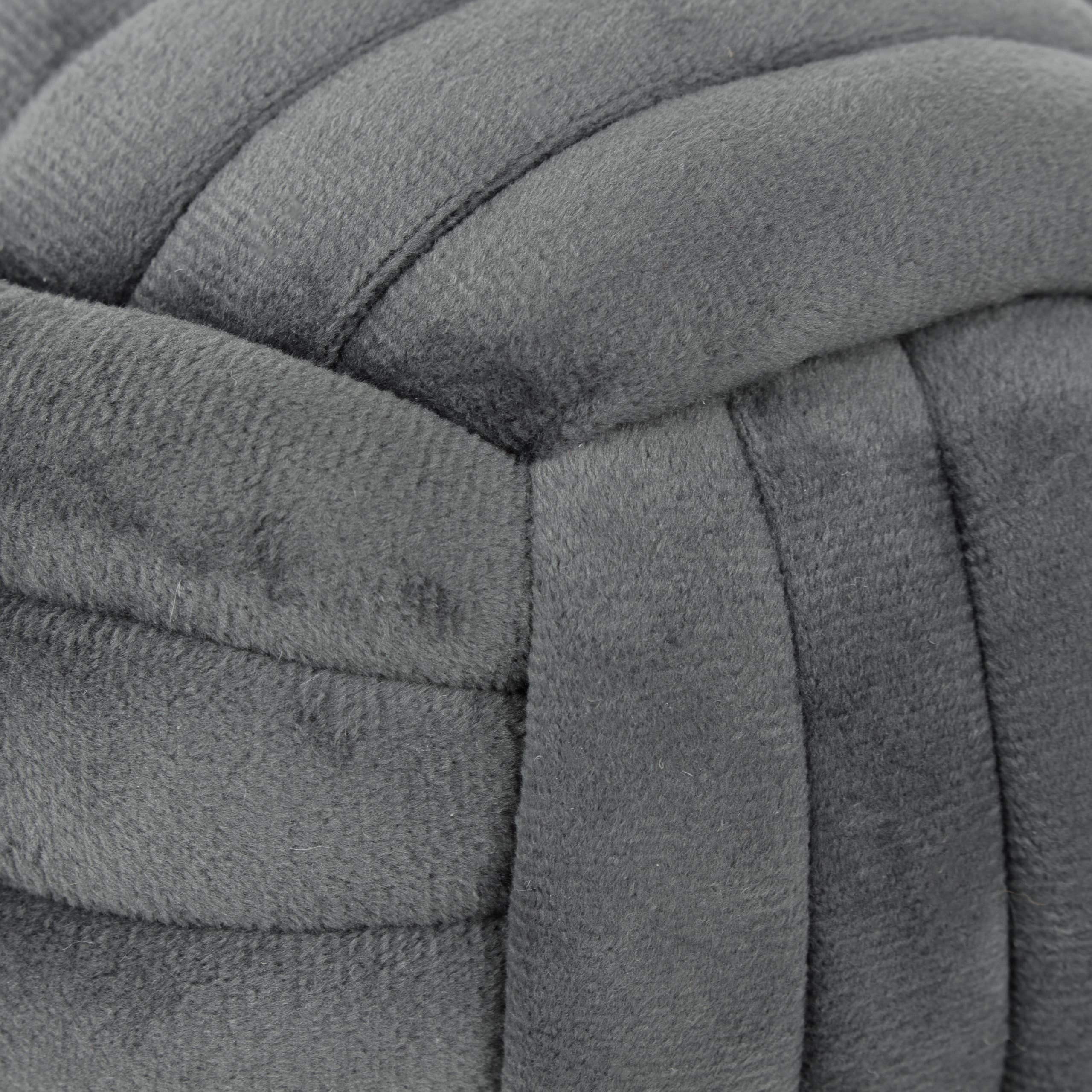 Knot Velvet Door Stop Charcoal for wholesale on Faire1