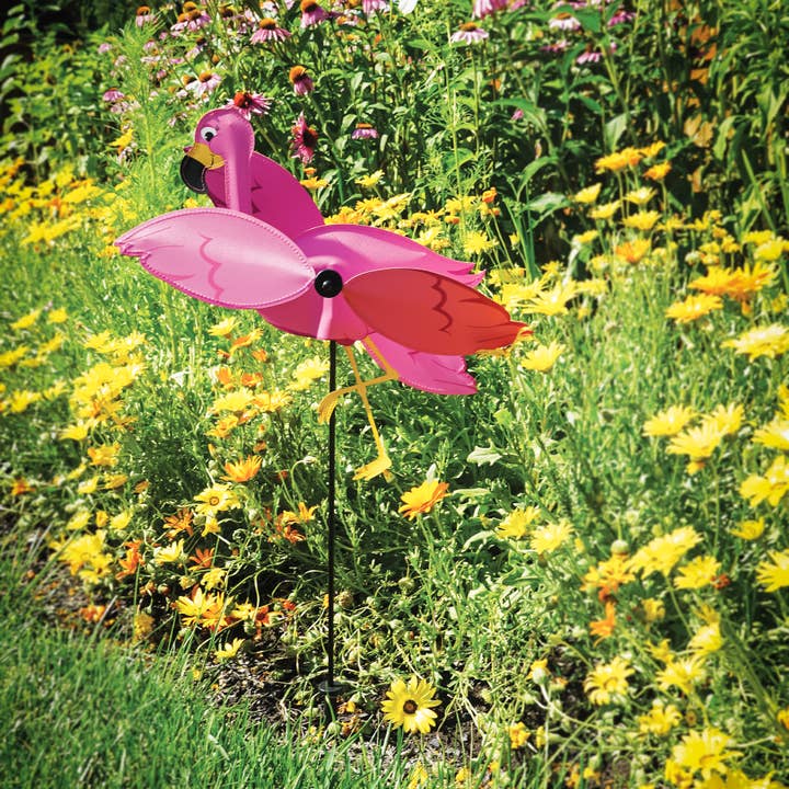 In the Breeze, LLC. - Wholesale Wind Spinner - Baby Flamingo Whirligig