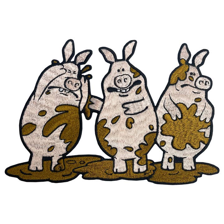 The Pigs Sew On Patch for wholesale by Pawprint Family