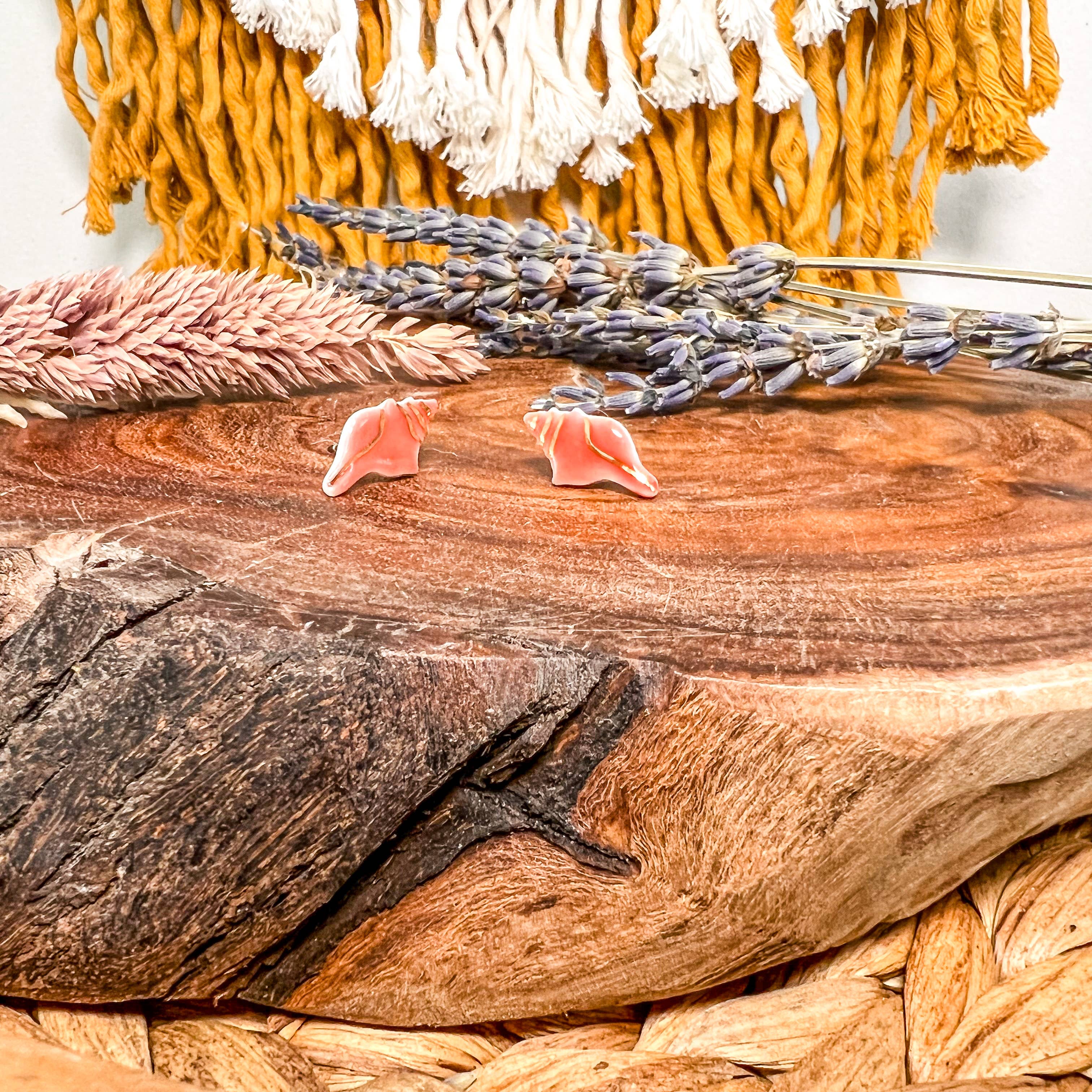 Wolf and Clay Pty Ltd - Wholesale Stud/Post Earrings - Nerissa - Sea Shell - Porcelain Stud Earrings3