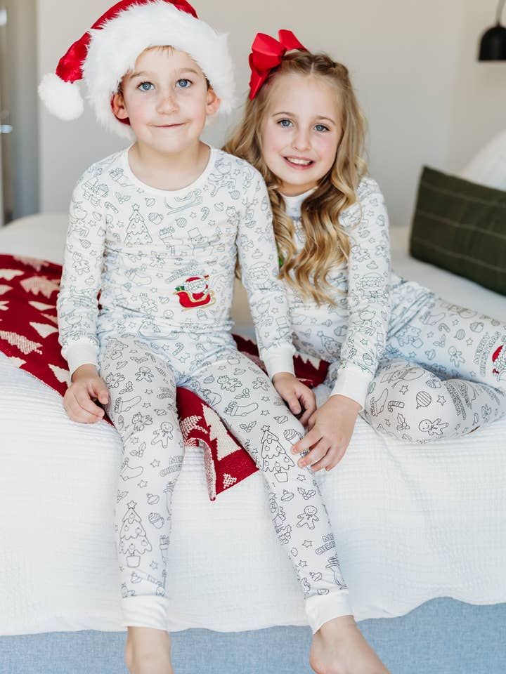 Bee Colorful Co. - Wholesale Sleepwear Set - Kids - Christmas Cheer Colorable Pajamas3