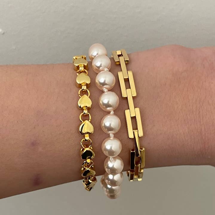 Pearl Hearts Bracelet Bundle for wholesale by The Sage Vintage
