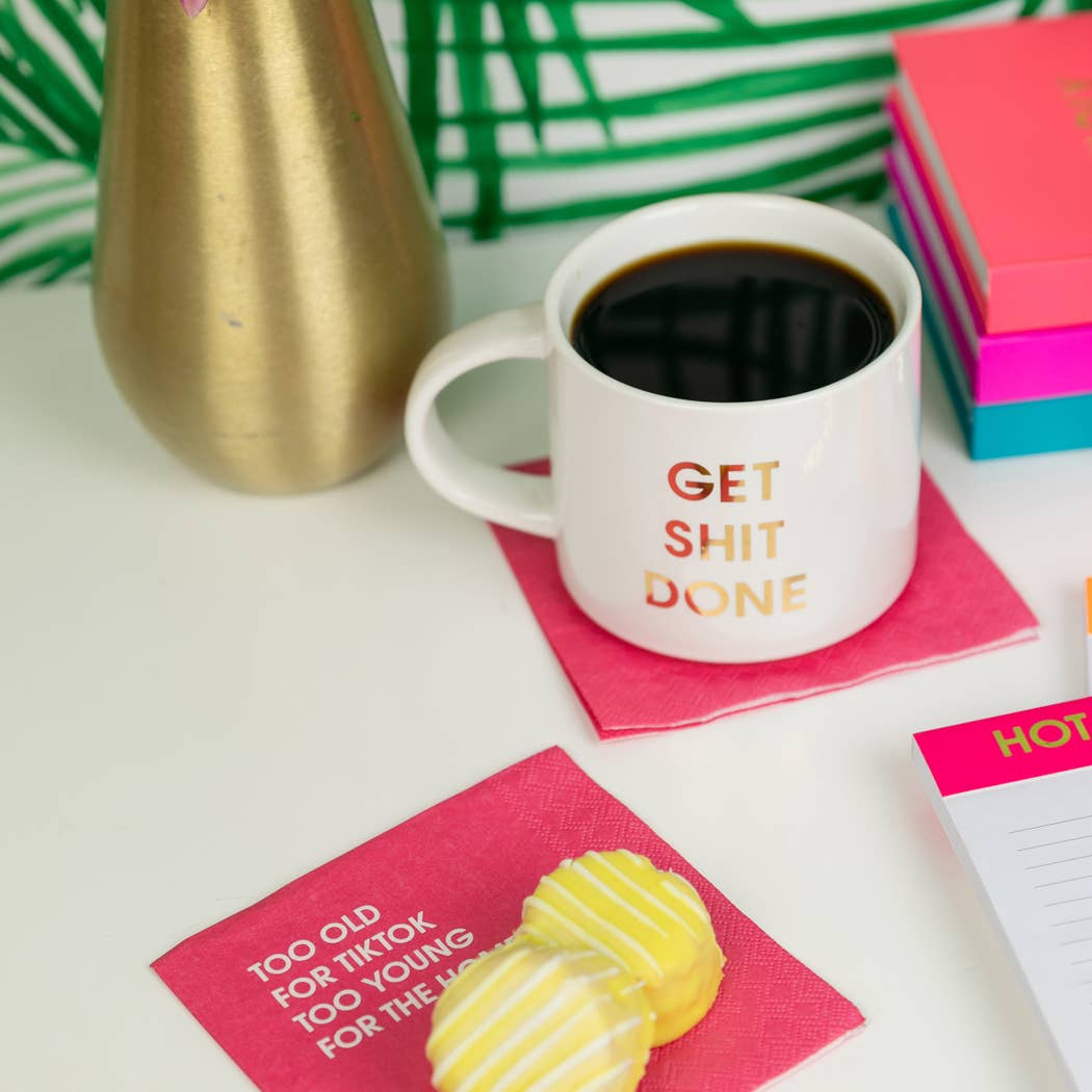 Chez Gagné - Wholesale Disposable Napkin - Too Old For TikTok Too Young For The Home - Cocktail Napkins3