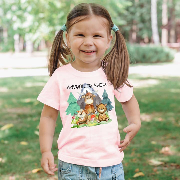 Adventure Awaits Youth Toddler Baby T-Shirt - NAME DROP for wholesale by This Joyful Home