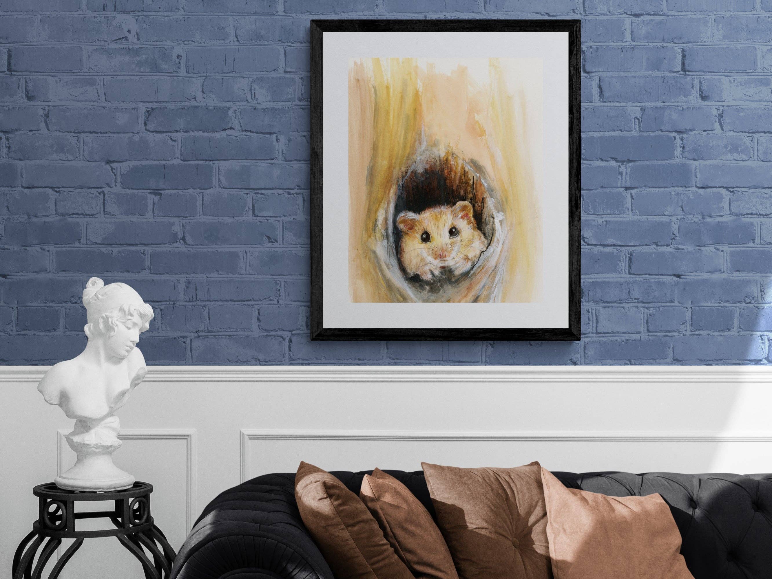 Wendy Laverick – wholesale Art print – Framed Print Lewis the Dormouse1
