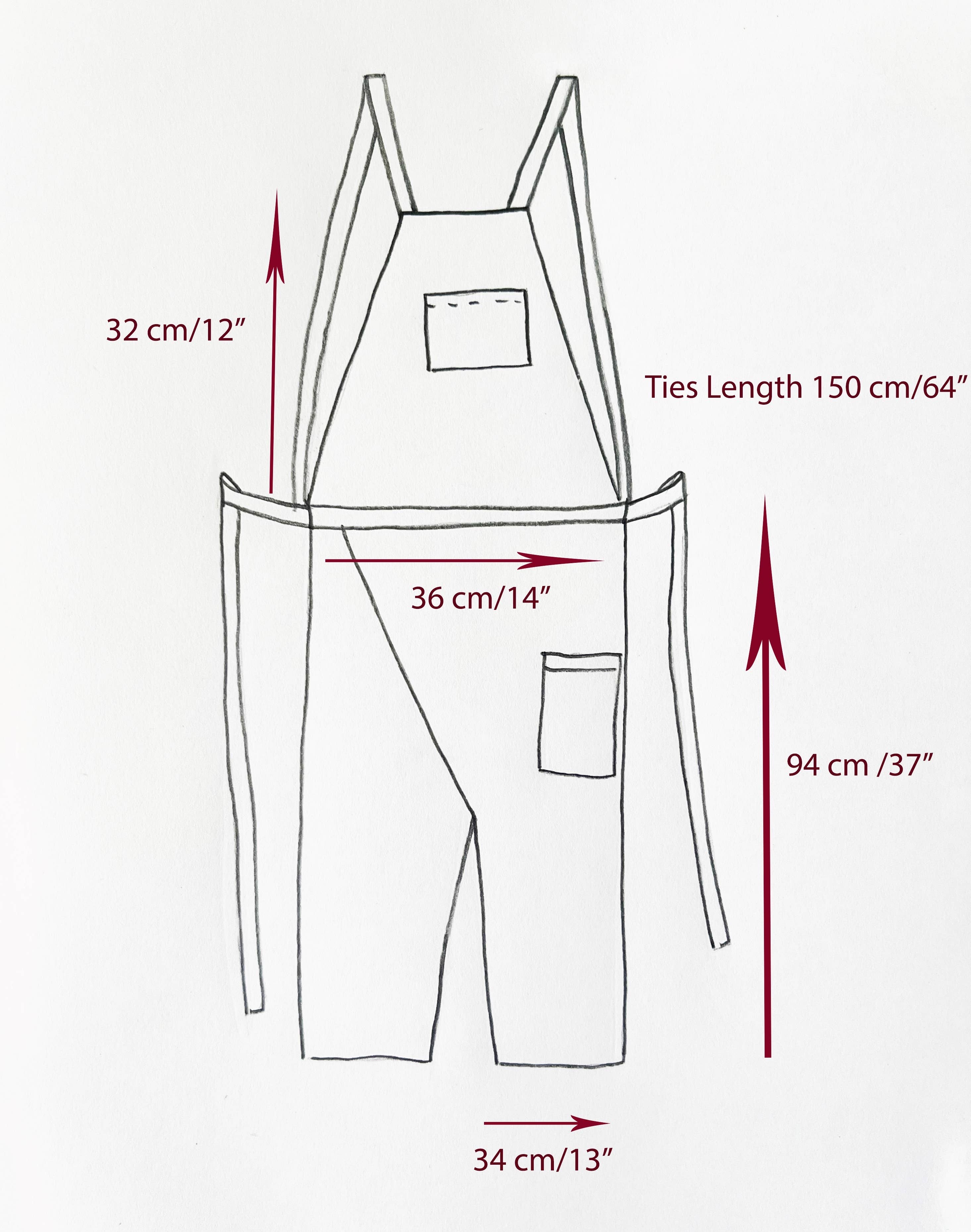 LinenQ – wholesale Apron – Linen pottery apron split leg 8
