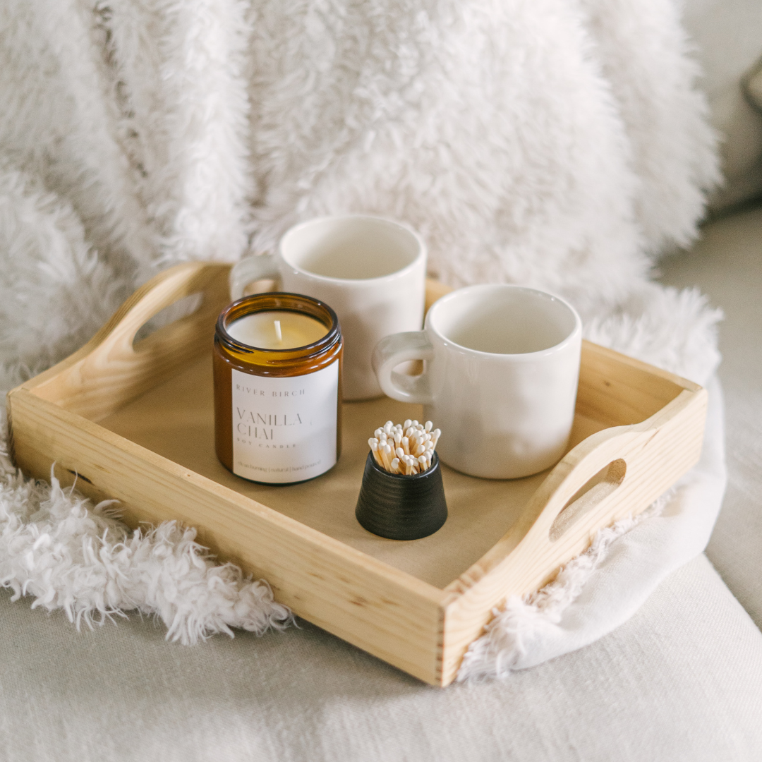 River Birch Candles - Wholesale Jar/Filled Candle - 8.5oz Vanilla Chai - Amber Jar - Soy Candle2