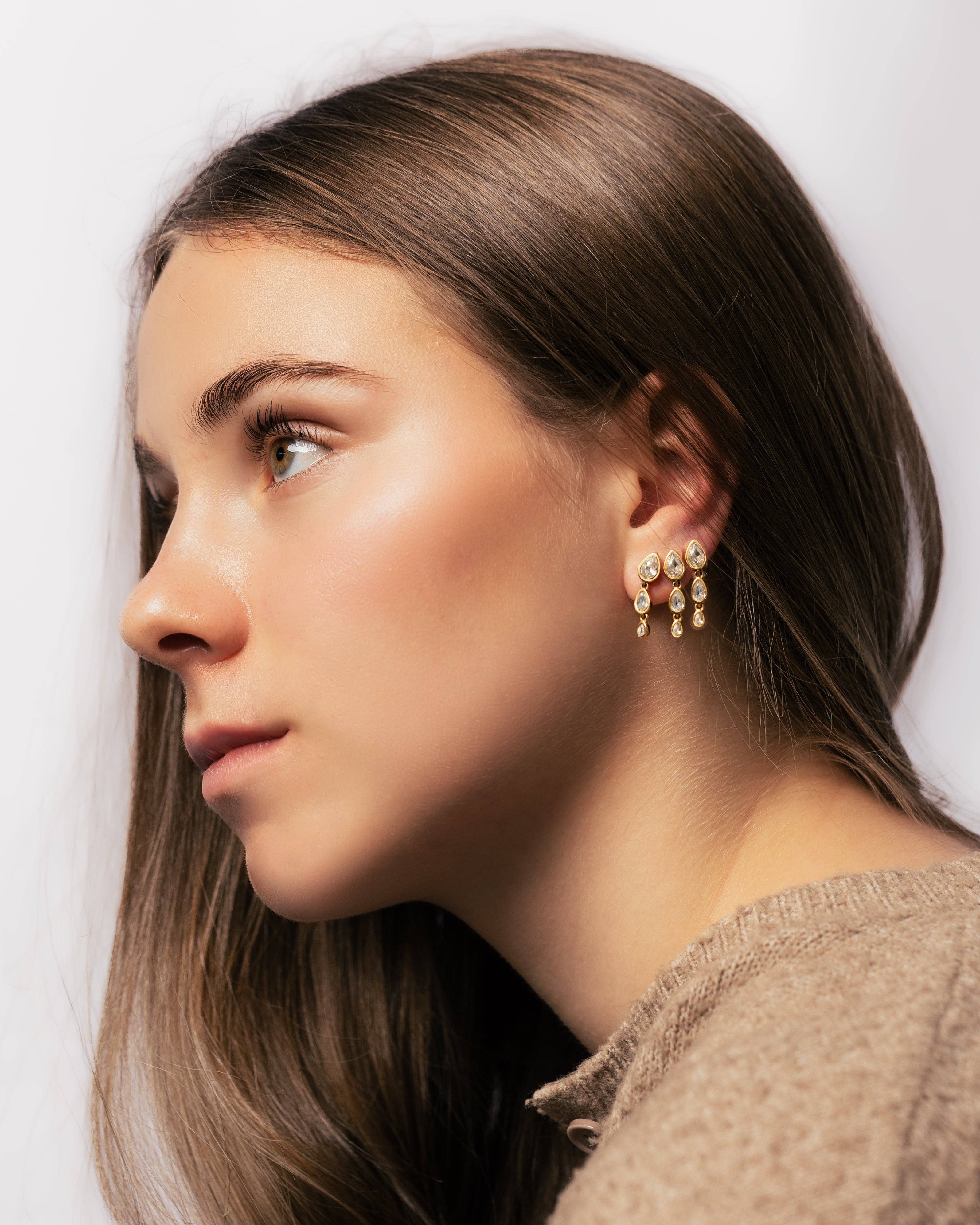 Vienna Domani Jewelry - Wholesale Dangle Earrings - Teardrop Dangle Studs1