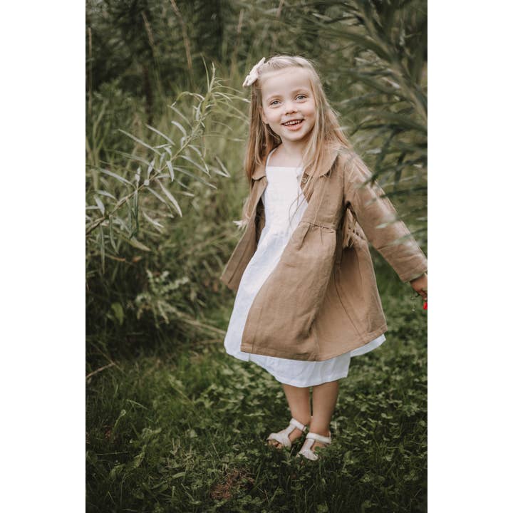 Annie & Charles® organic linen coat for wholesale by Annie & Charles