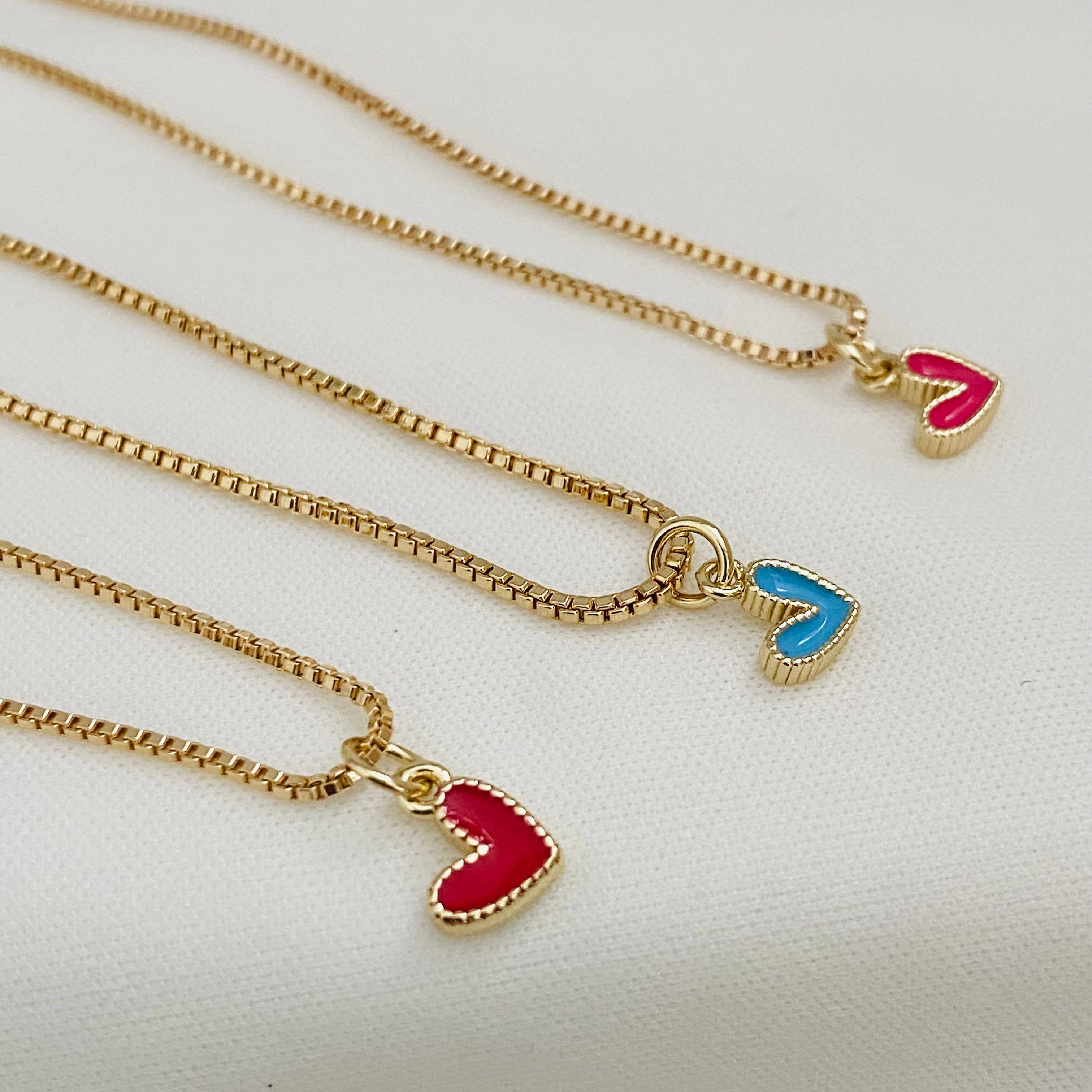 Housegoldjewelry - Vendita all'ingrosso Collana con ciondolo/pendaglio - Collana a cuore piccolo, ciondolo a cuore, collana smaltata a forma di cuore,9