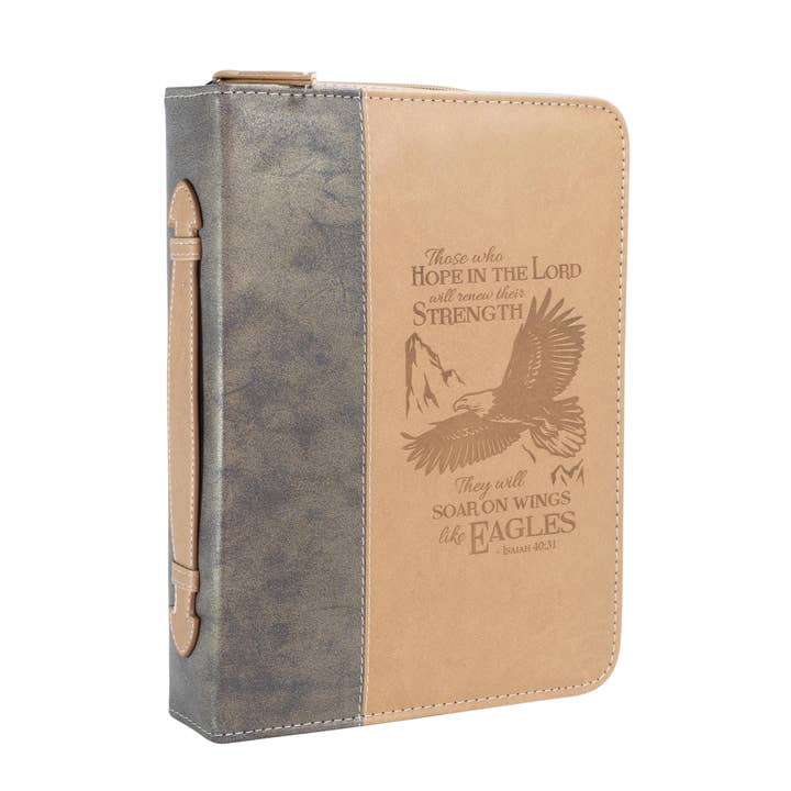 Divine Details: Bible Cover Brown Wings Of Eagles for wholesale by Divinity Boutique
