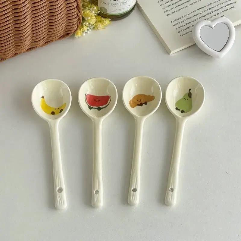 Otterware - Wholesale Kitchen Spoon - Kawaii Hand-Painted Ceramic Fruit & Pastry Spoons11