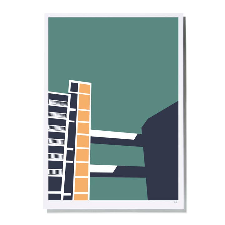 Park Hill A2 zeefdruk PRA2-PHGO voor wholesale door Laura Knight Studio