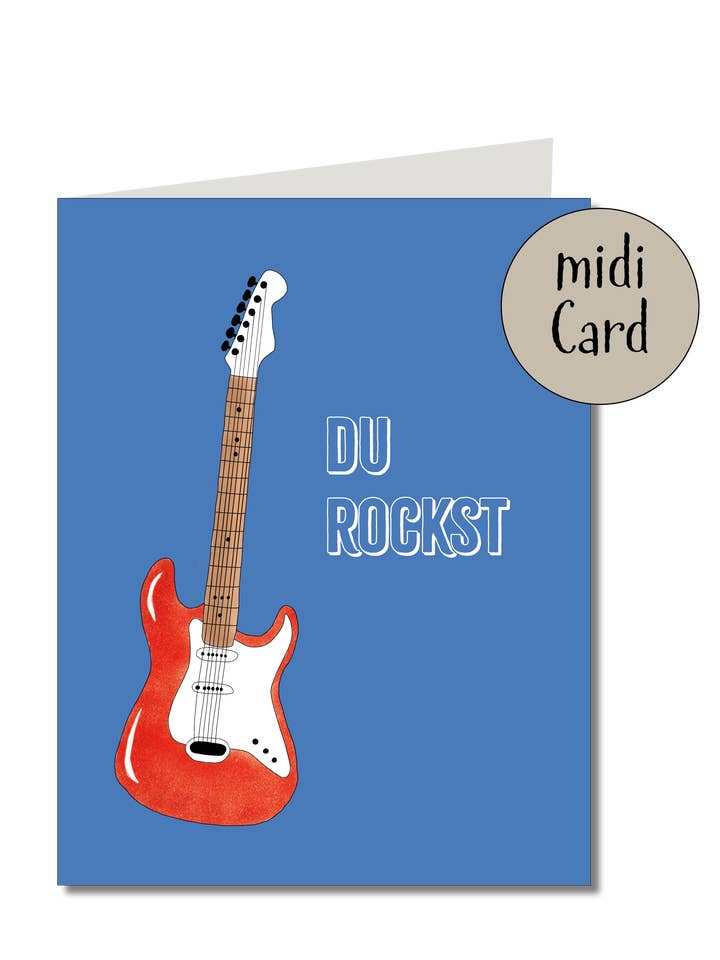 Midikarte Klapp Gitarre for wholesale by KEITCARDS