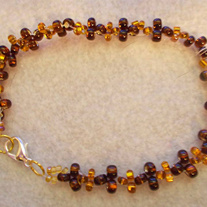 Brun Vinklar Armband för wholesale av Amy's Handmade Gifts