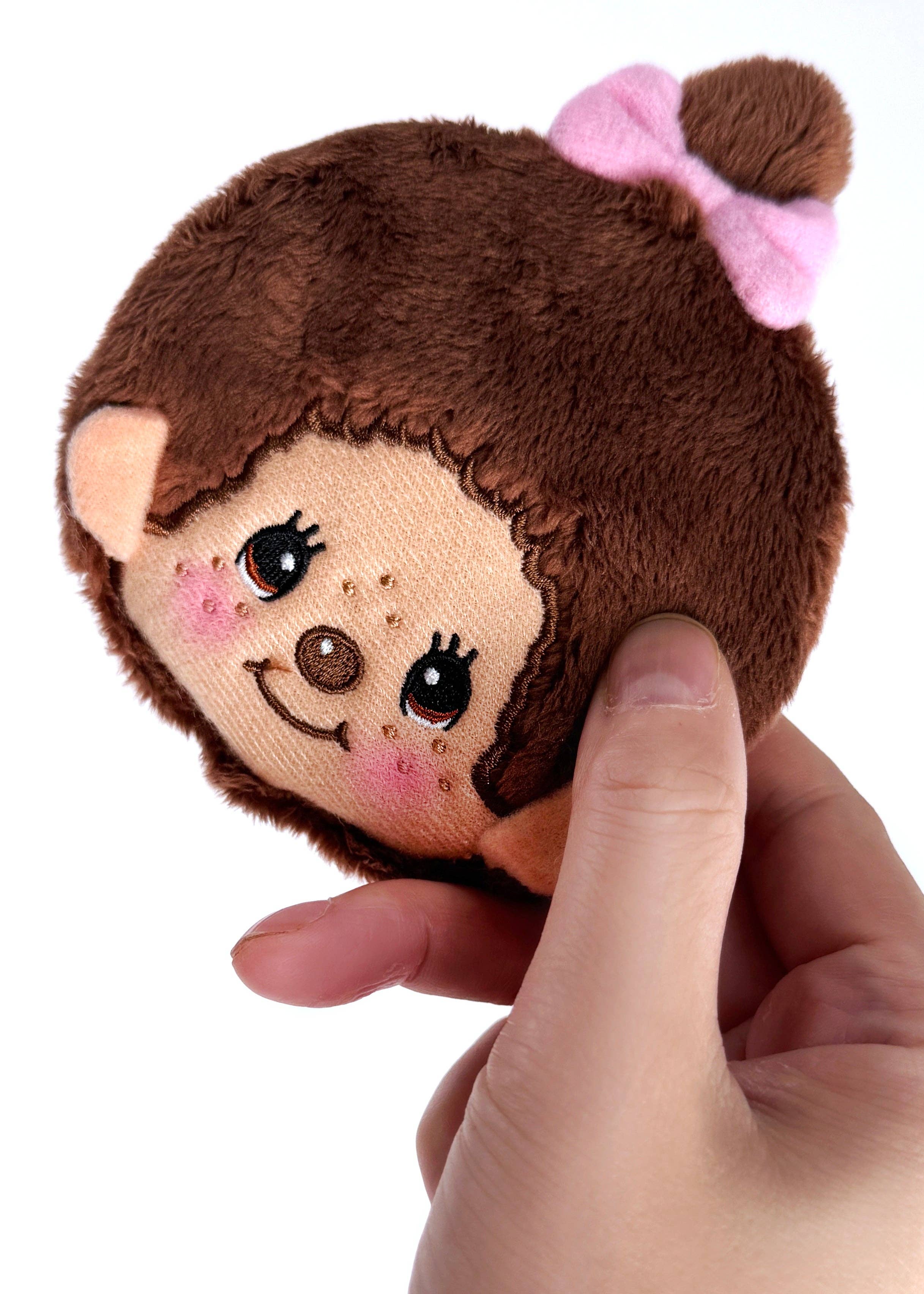 LASR - Wholesale Coin Purse - Women's - Monchhichi-Chan Face Plush Coin Bag1