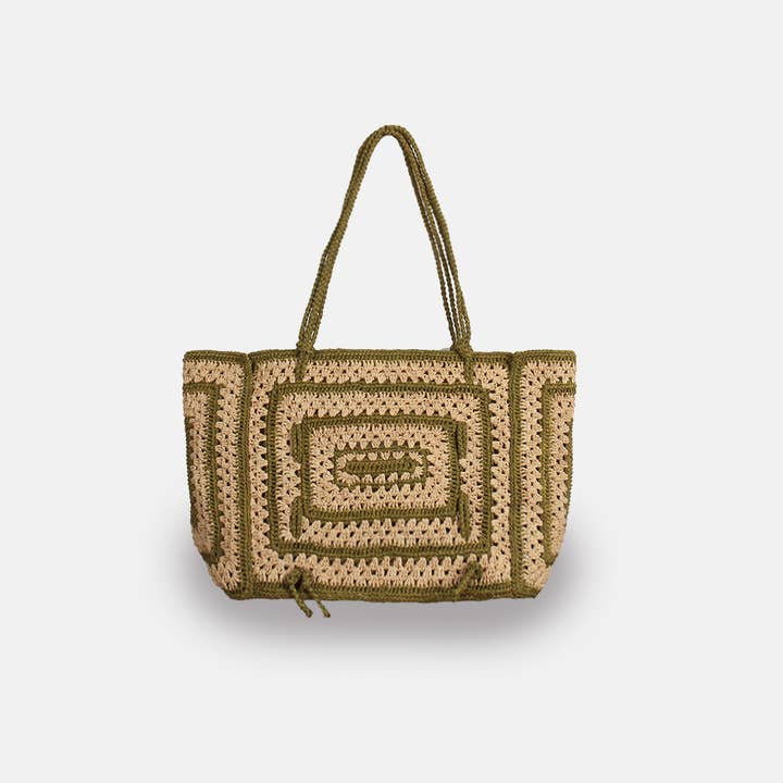 SANS-ARCIDET PARIS - Wholesale Tote Bag - Women's - Coco - Two-tone raffia tote bag6