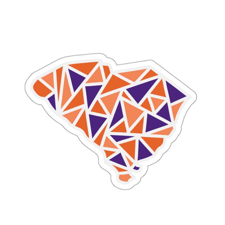 Geometric Clemson South Carolina Sticker for wholesale by LivLearnLove