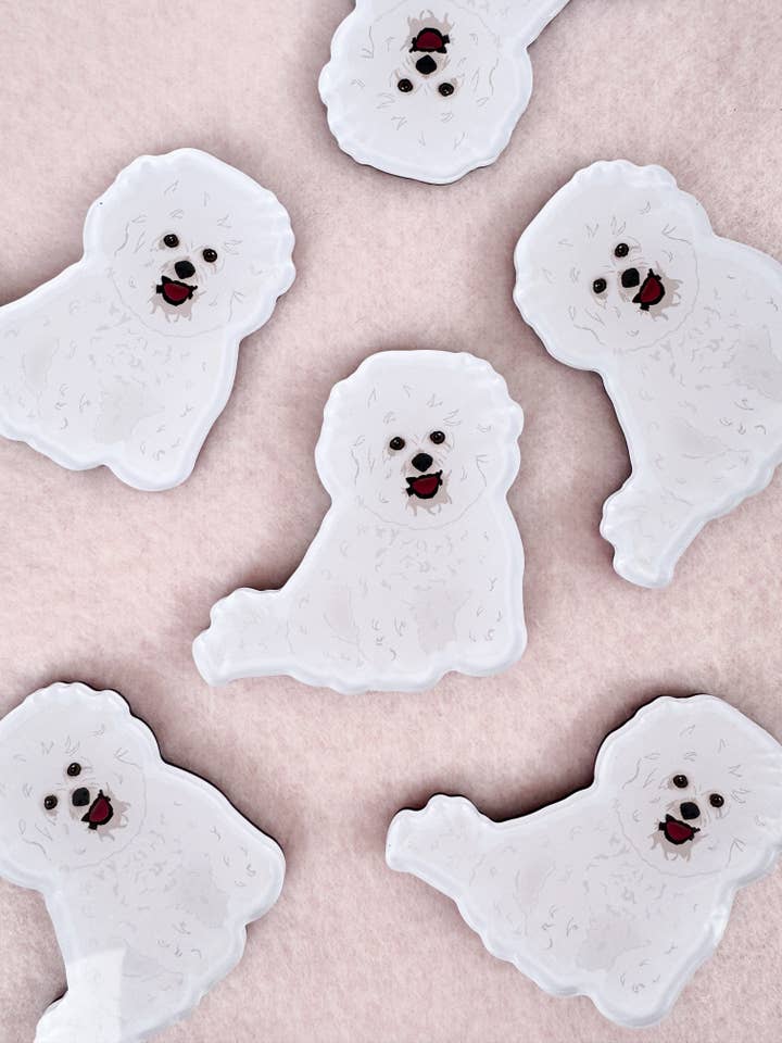 Bichon Frisé Magnet for wholesale by Our Cheery Corner