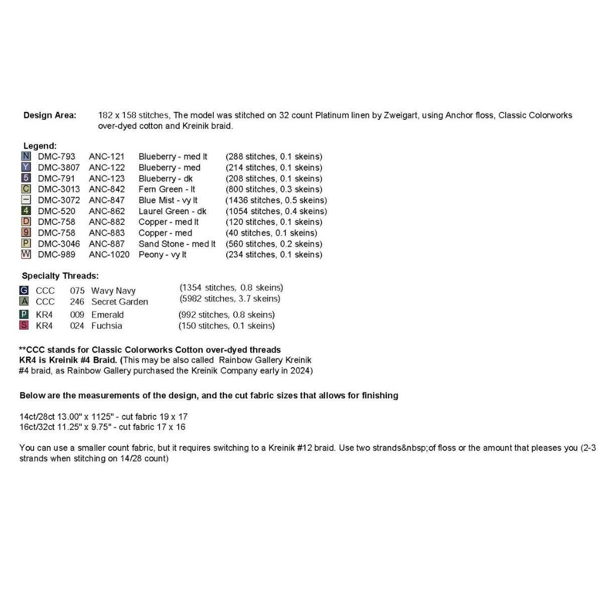 The Wishing Thorn - Wholesale Embroidery/Cross Stitch Supplies - Flower Moth III4