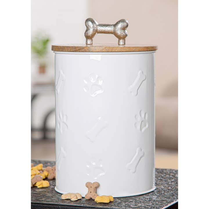 Cylindrical can treats white H. 23 cm, pack of 3 for wholesale on Faire1