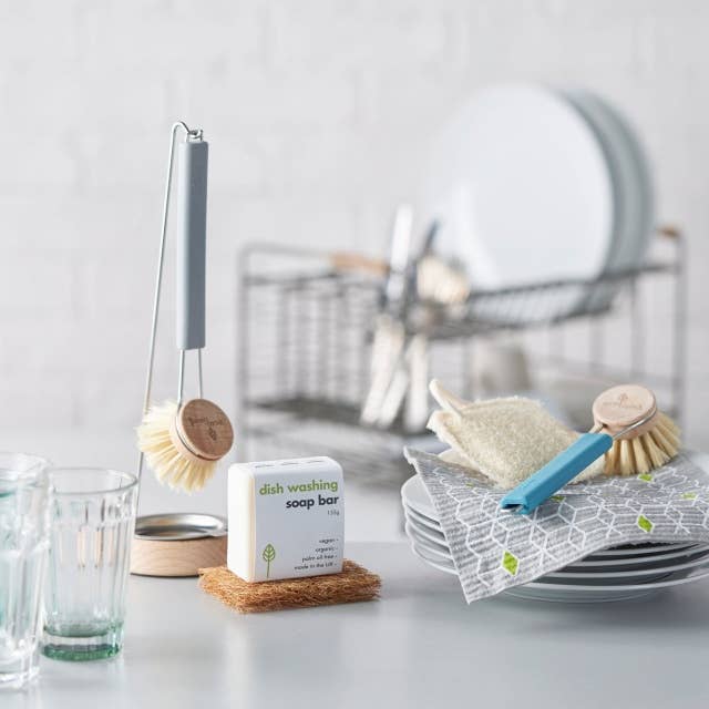 ecoLiving – Escova de limpeza por atacado – Escova para louça com cabeça substituível e cabo colorido1