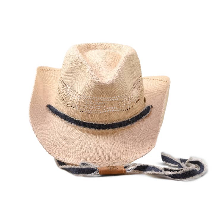 The Sun Chaser Cowboy Straw Hat – Cream for wholesale by Fallen Broken Street